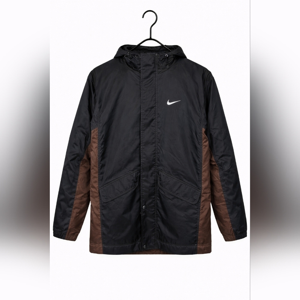 Nike Men's Black and Brown Nylon Jacket Sm